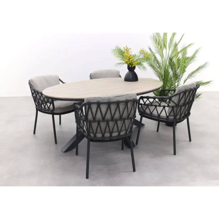 4 Seasons Calpi / GI Edison 180 x 115 cm. tafel - ovale tuinset