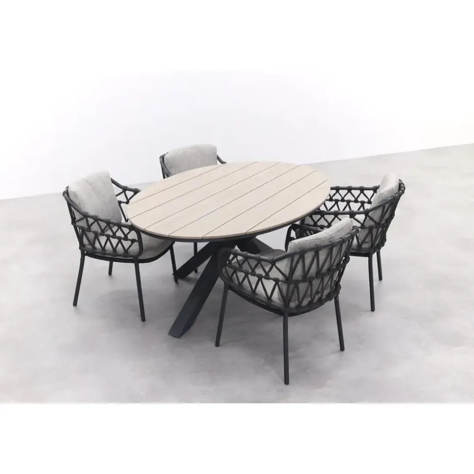 4 Seasons Calpi / GI Edison 180 x 115 cm. tafel - ovale tuinset