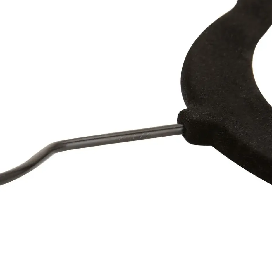 ACAZA - 50 Anti-slip kleerhangers - Zwarte haak