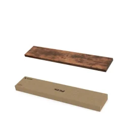 ACAZA Boekenplank van 140 cm lang - industrieel Design - Vintage bruin