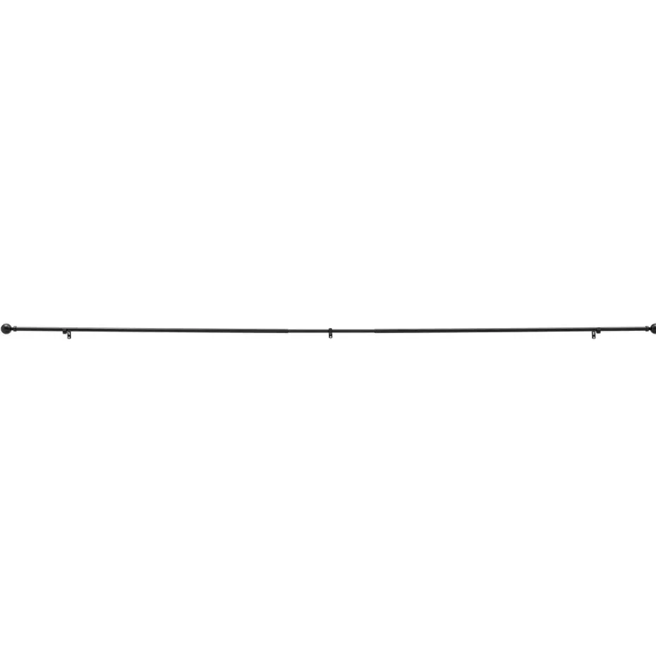 ACAZA Gordijnroede - Uitschuifbare Gordijn Rail - Stang van 240-360 cm - Zwart
