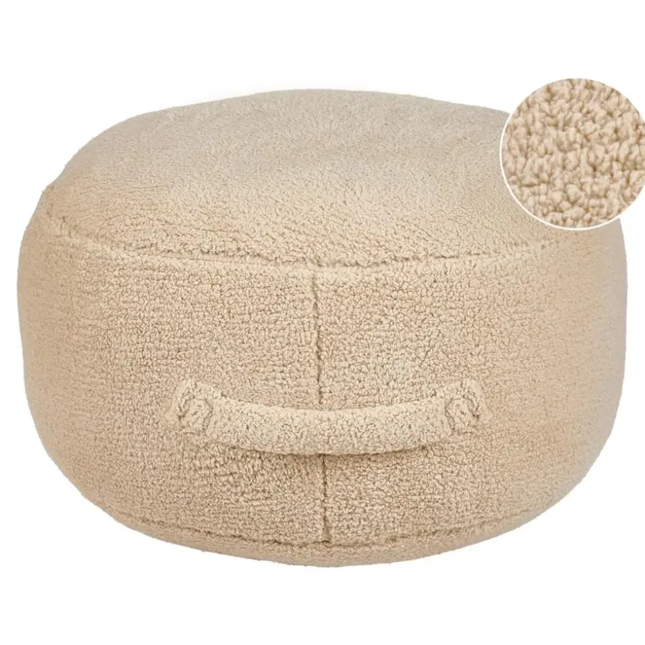 ADLANA - Poef - Beige - Stof