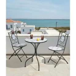 AGGIUS - Set van 2 tuinstoelen - Zwart - IJzer