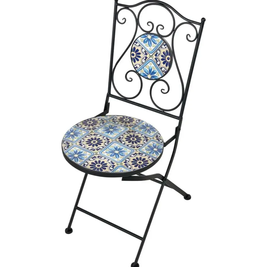 AGGIUS - Set van 2 tuinstoelen - Zwart - IJzer