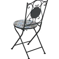 AGGIUS - Set van 2 tuinstoelen - Zwart - IJzer