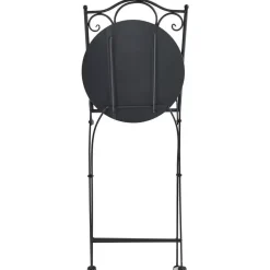 AGGIUS - Set van 2 tuinstoelen - Zwart - IJzer