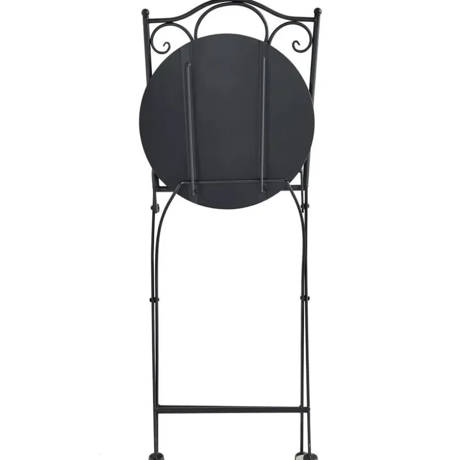 AGGIUS - Set van 2 tuinstoelen - Zwart - IJzer