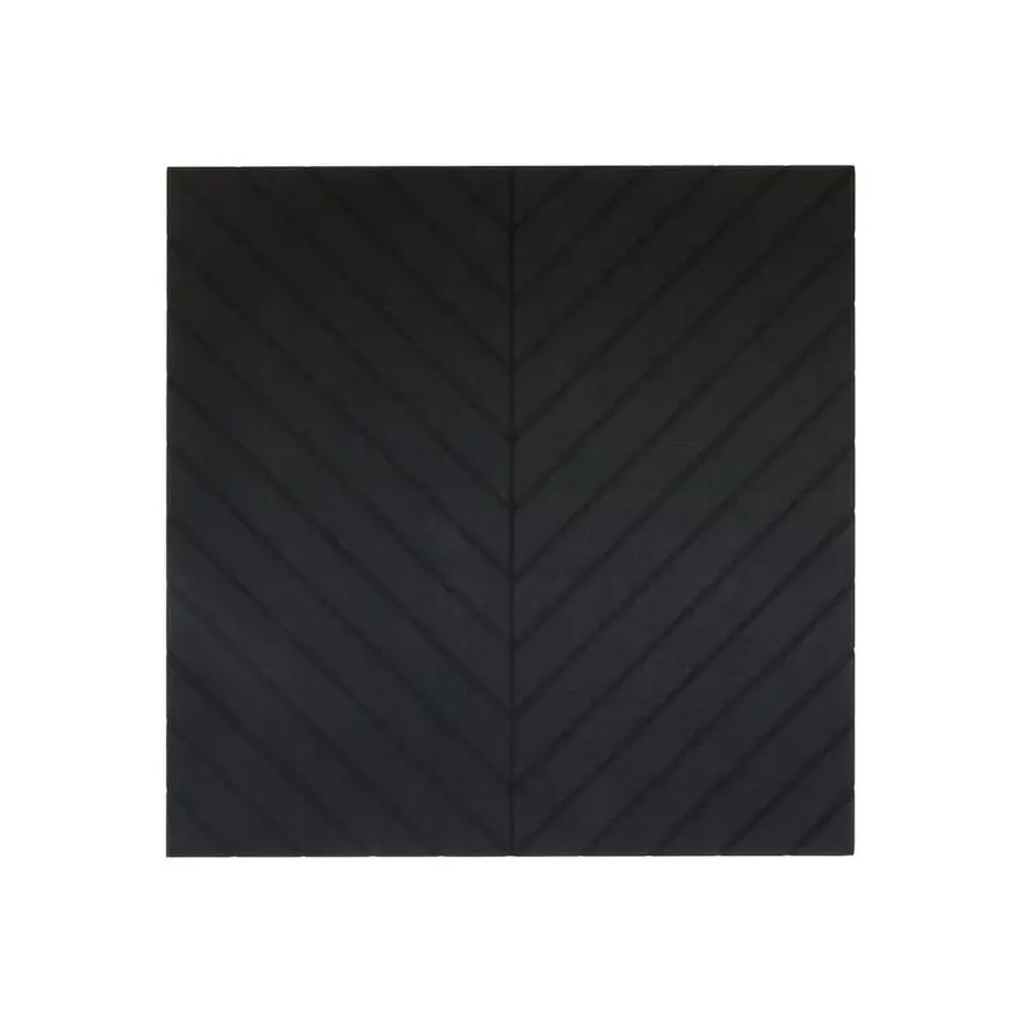 Akoestisch wandpaneel PET-vilt - 100x100cm - Visgraat motief Zwart