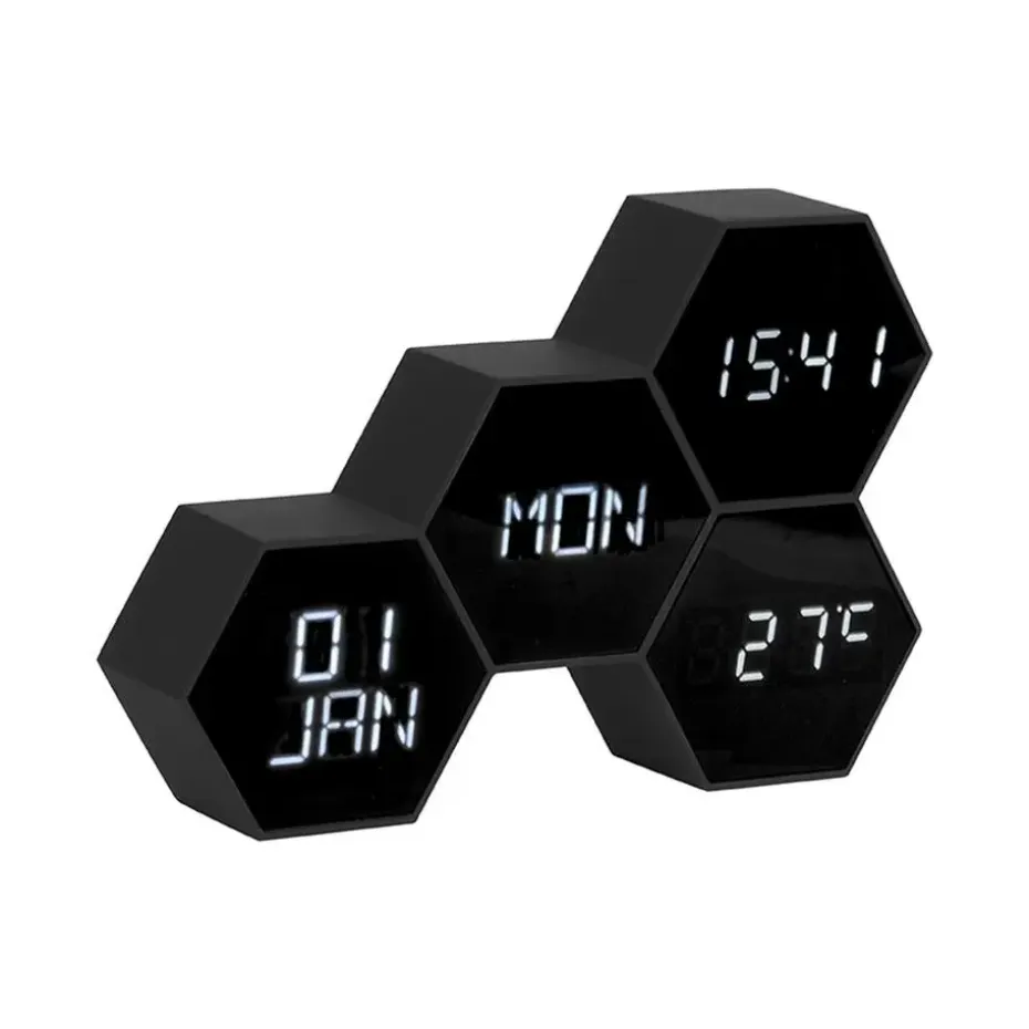 Alarm clock Six in the Mix rubberized black.