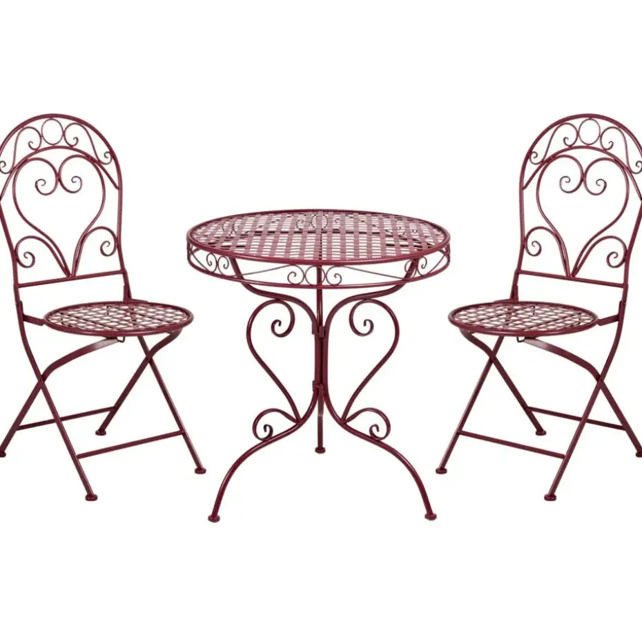 ALBINIA - Bistroset voor 2 - Bordeaux - Metaal