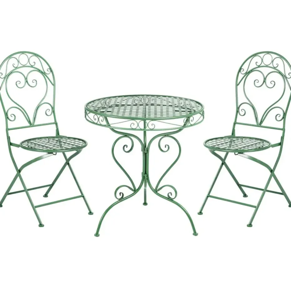 ALBINIA - Bistroset voor 2 - Groen - Metaal