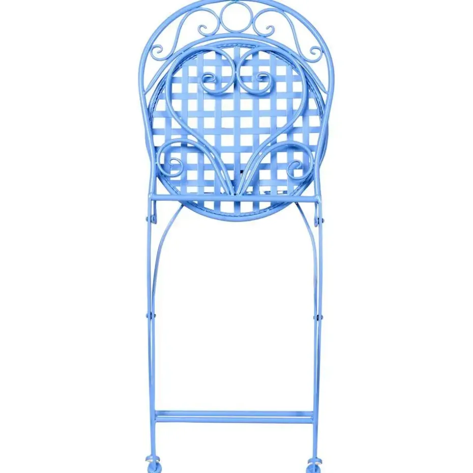 ALBINIA - Tuinstoel set van 2 - Blauw - Metaal