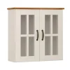 Alby - Wandkast met 2 deuren van grenen in wit