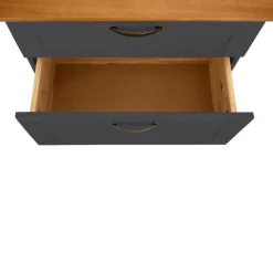 Alby - Wastafelonderkast 60 cm met 1 klep 1 lade in antraciet