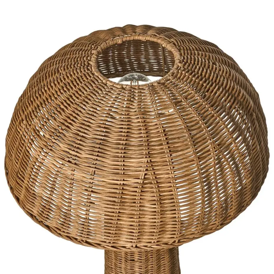 ALERO - Staande lamp - Bruin - Rotan