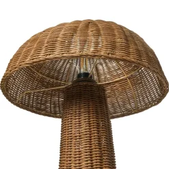 ALERO - Staande lamp - Bruin - Rotan