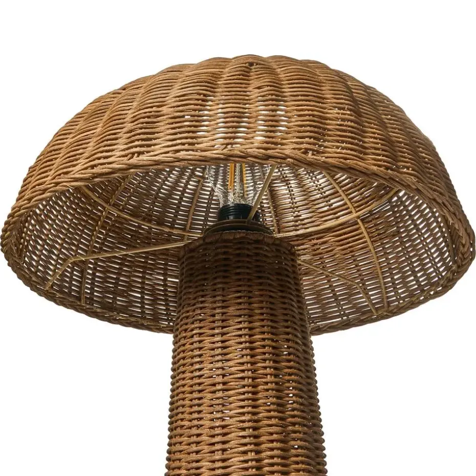 ALERO - Staande lamp - Bruin - Rotan