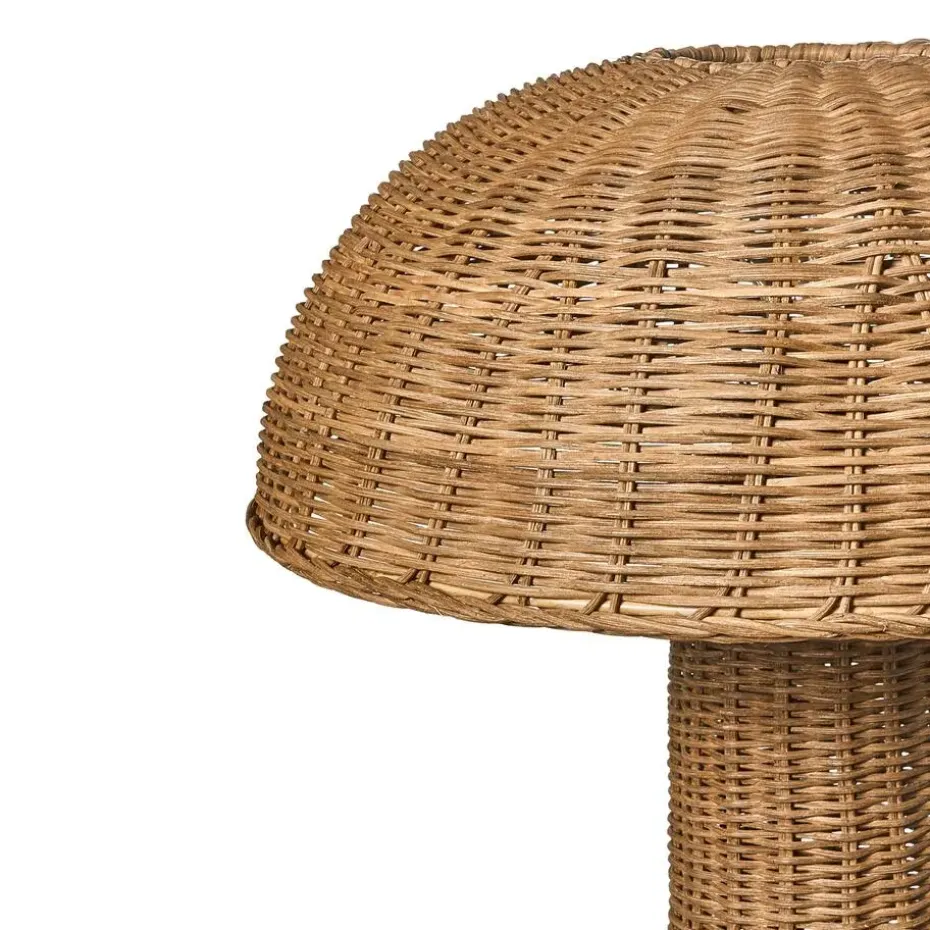 ALERO - Staande lamp - Bruin - Rotan