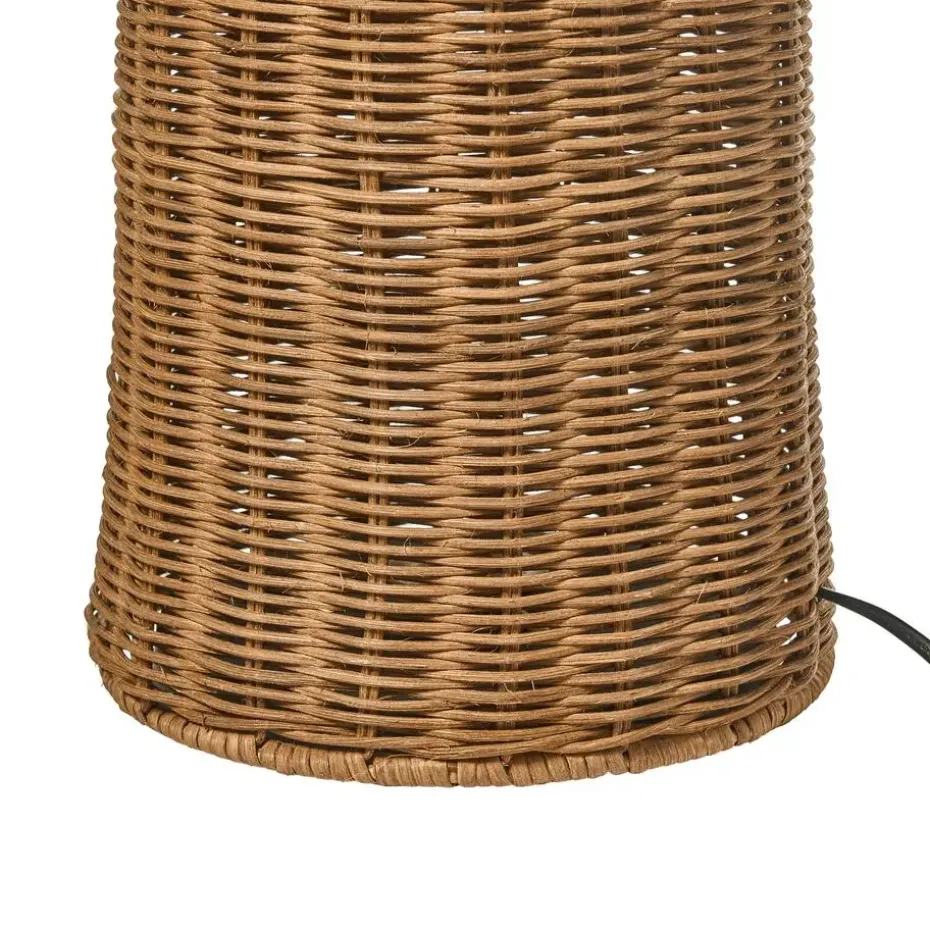 ALERO - Staande lamp - Bruin - Rotan
