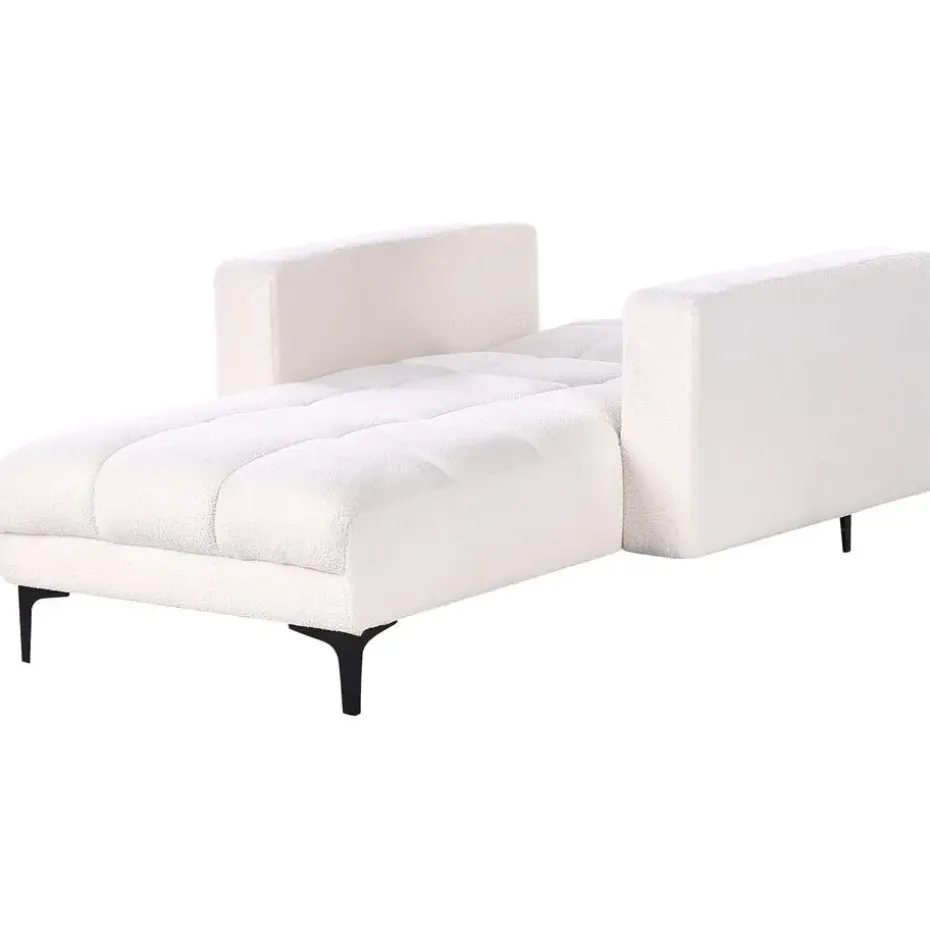 ALNES - Chaise longue - Wit - Polyester
