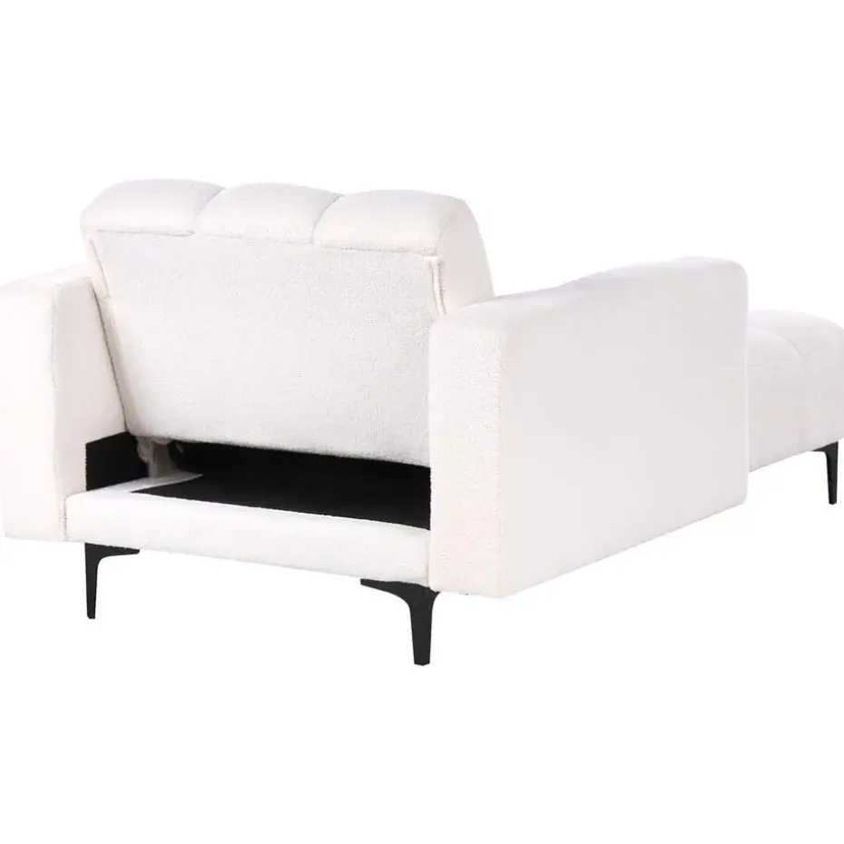 ALNES - Chaise longue - Wit - Polyester