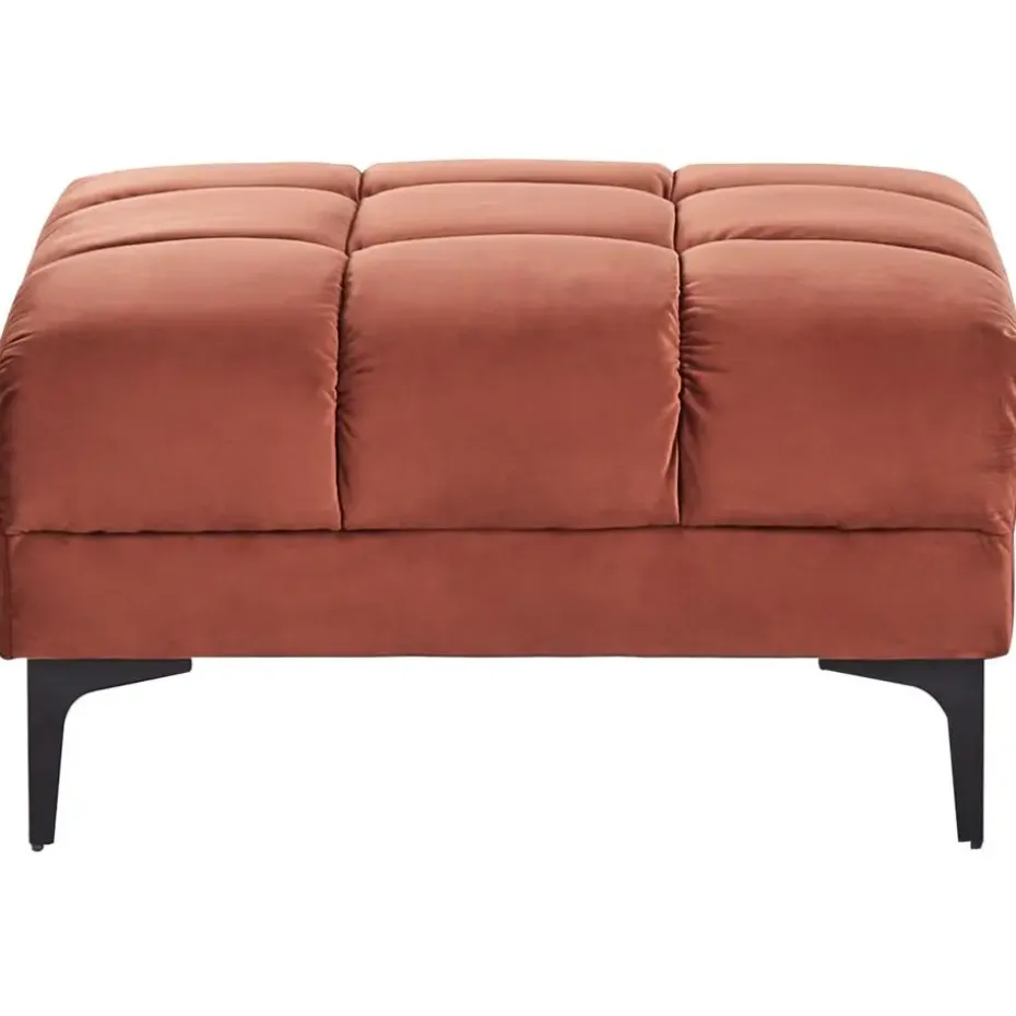 ALNES - Ottomaan - Lichtrood - Polyester