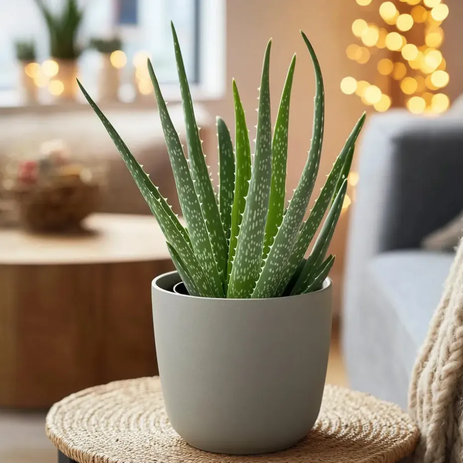 Aloë vera - Set van 2 - Aloe barbadensis - Hoogte 25-40cm - ⌀10,5cm