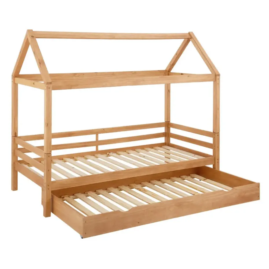 Alpi2 - Onderschuifbed 90x200 cm voor kinderen grenen