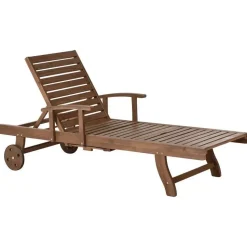 AMANTEA PREMIUM II - Tuinligstoel - Lichtbeige - Acaciahout