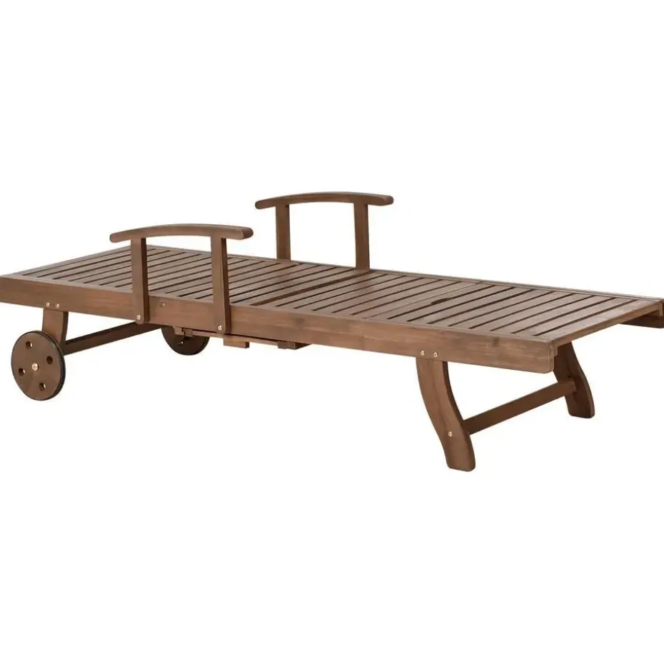 AMANTEA PREMIUM II - Tuinligstoel - Lichtbeige - Acaciahout