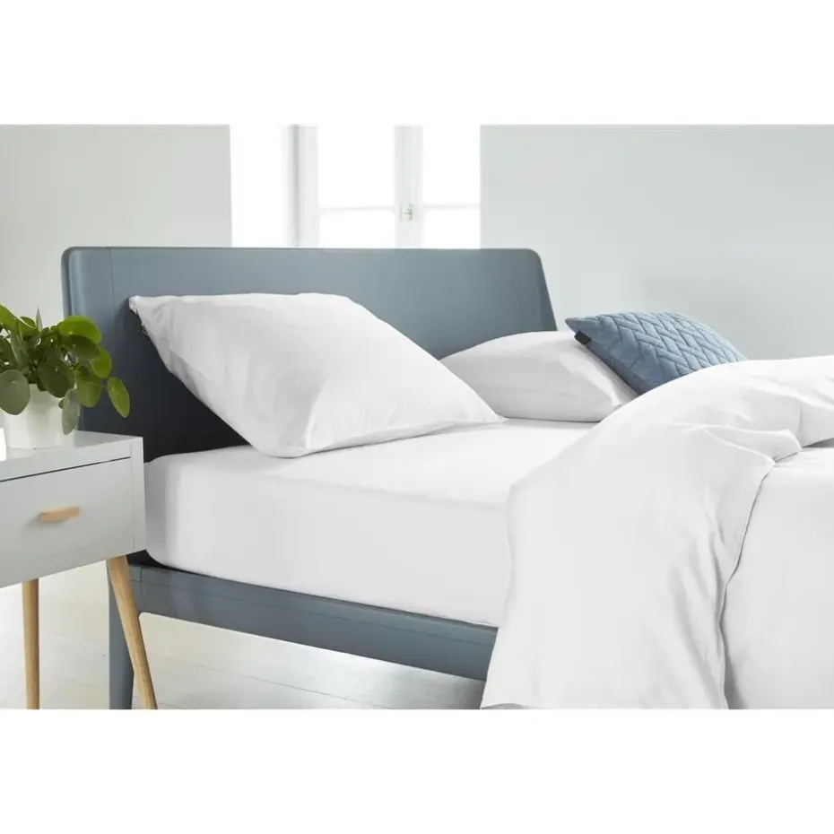 Ambiante Bamboo Cotton - Hoeslaken - 160x200 - Wit