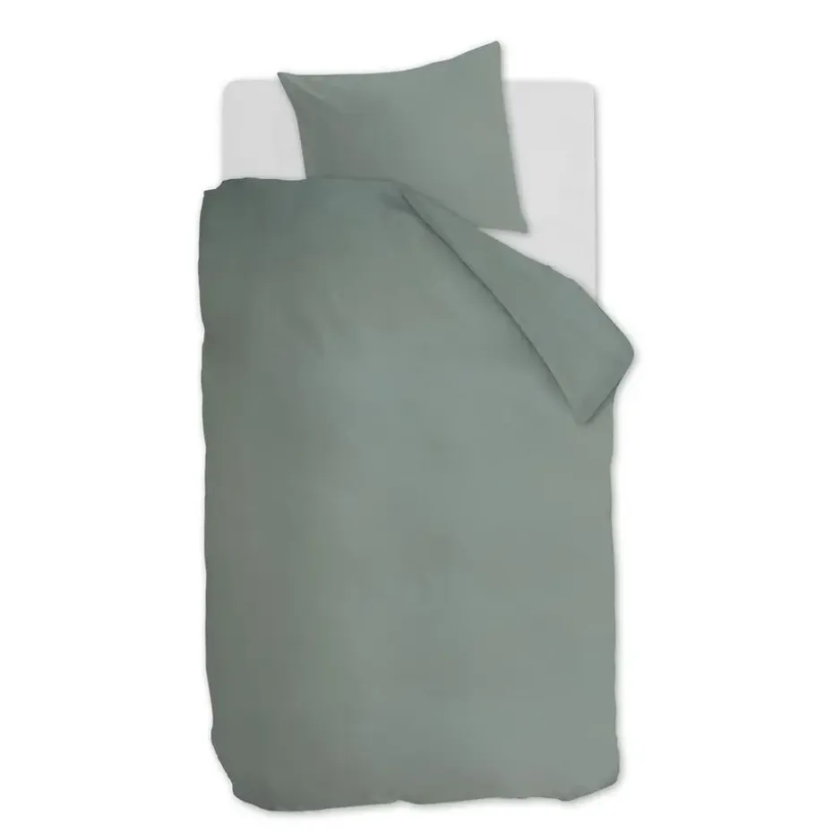 Ambiante Cotton Uni dekbedovertrek - 140x200/220 - Groen