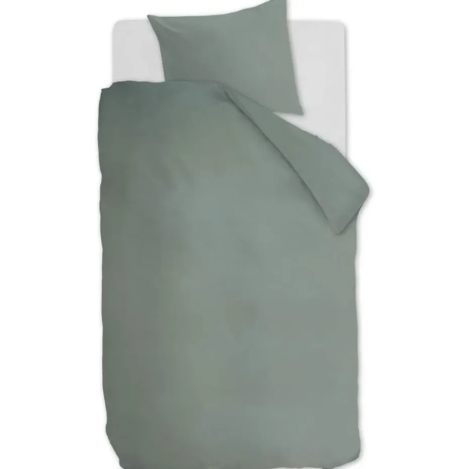 Ambiante Cotton Uni dekbedovertrek - 140x200/220 - Groen