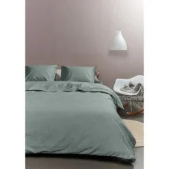 Ambiante Cotton Uni dekbedovertrek - 140x200/220 - Groen