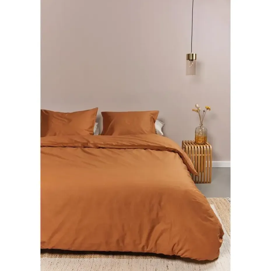 Ambiante Cotton Uni dekbedovertrek - 240x200/220 - Oranje