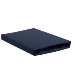 Ambiante Katoen - Hoeslaken - 120x200 - Donker Blauw