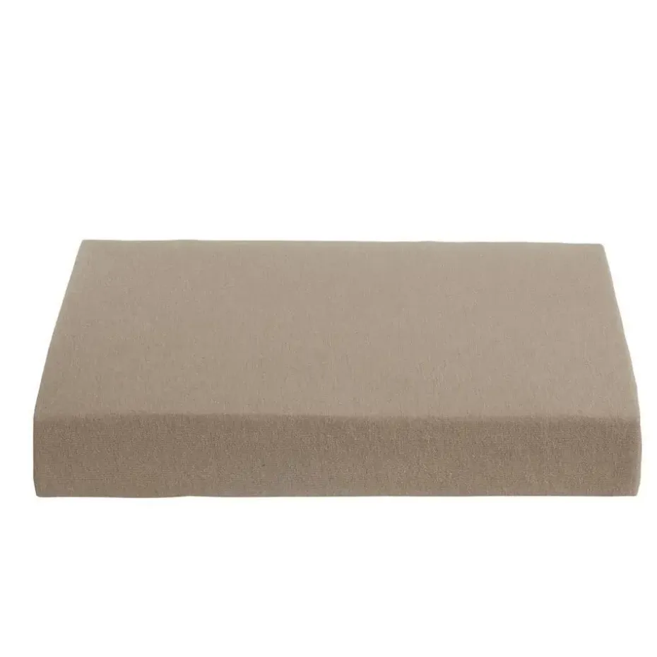 Ambiante Katoen - Splittopper Hoeslaken - 140x200 - Taupe