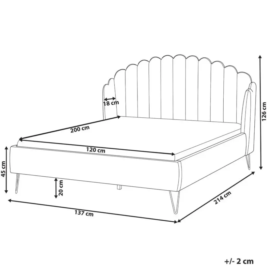 AMBILLOU - Tweepersoonsbed - Roze - 120 x 200 cm - Fluweel