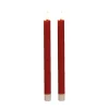 Anna Collection Led dinerkaarsen - 2x - rood - 25 cm - 3D vlam