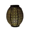 Anna's Collection Lantaarn - tuinverlichting - solar - zwart met goud
