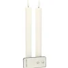 Anna's Collection Led dinerkaarsen - 2x st - wit - ribbel - 23 cm