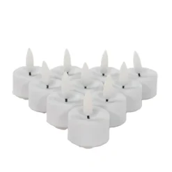 Anna's Collection LED waxinelichtjes - 10x - wit -3,5 x 1,5 cm