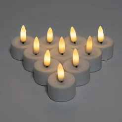 Anna's Collection LED waxinelichtjes - 10x - wit -3,5 x 1,5 cm