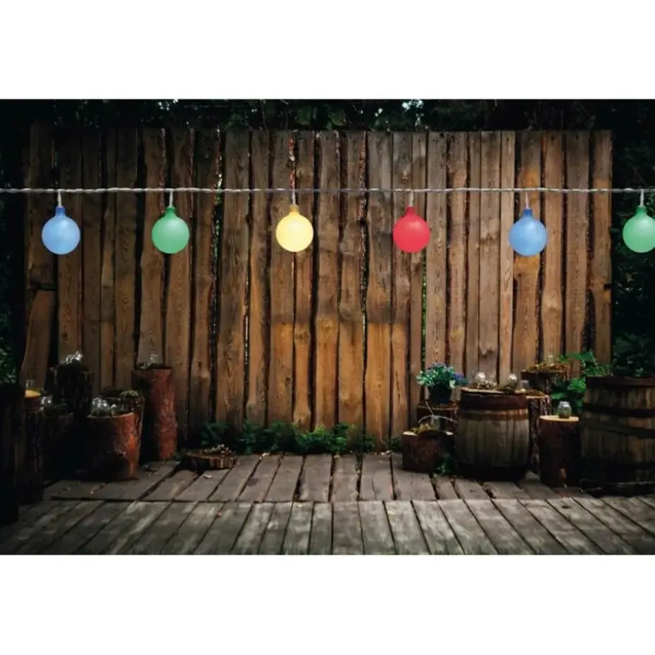Anna's Collection Lichtsnoer - gekleurd - LED - tuin - 10 meter