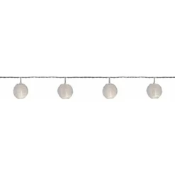 Anna's Collection Solar lichtsnoer - witte lampionnen - 250 cm