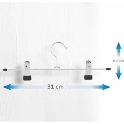 Antislip Broekhangers met Knijpers - 30 stuks Kleding Hangers met Klemmen- 31cm