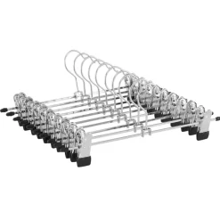 Antislip kledinghangers - 40 cm lang - 20 stuks - zilvergrijs