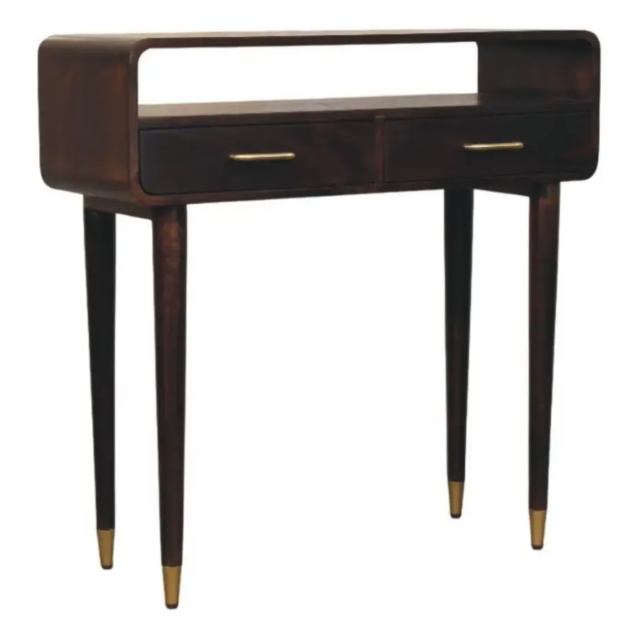 Apollo Loop Console, 2 Lades en Open Gleuf, Donkerbruin