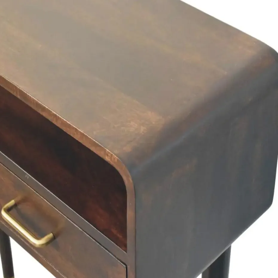 Apollo Loop Console, 2 Lades en Open Gleuf, Donkerbruin