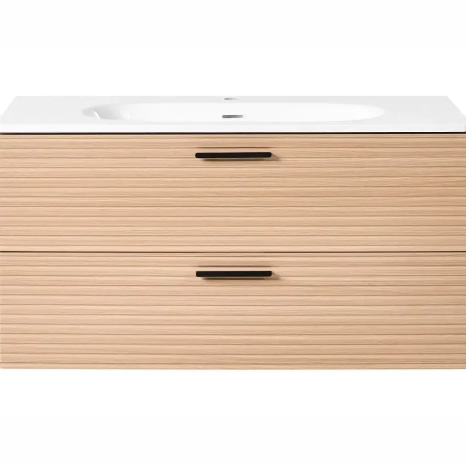 ARAPA - Wandgemonteerd meubel met wasbak - Lichtbruin - MDF